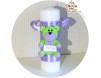 Lumanare Pitica de botez "Ursulet Verde" - personalizata cu numele bebelusului